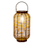 Decorative Brown Outdoor Solar Lantern with Bulb, Medium