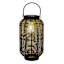 Decorative Black Outdoor Solar Lantern with Bulb, Medium