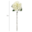 White Real-Feel Hydrangea Stem, 25"