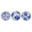 Providence 3-Piece Blue Ceramic Chinoiserie Orbs, 4"