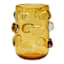 Crosby St. Yellow Glass Vase with Clear Oval Stones, 9"