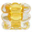 Crosby St. Yellow Square Bubble Votive Candle Holder, 3"
