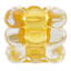 Crosby St. Yellow Square Bubble Votive Candle Holder, 3"