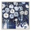 Framed Dark Indigo Floral Canvas Wall Art, 20"
