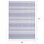 Grey & Blue Fifer Striped Outdoor Area Rug, 5x7
