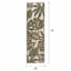 (E513) Found & Fable Santorini Cala Green Leaves Outdoor Runner, 2x7