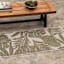 (E513) Found & Fable Santorini Cala Green Leaves Outdoor Runner, 2x7
