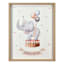 Glass Framed Elephant Print Wall Art, 17x21