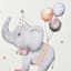 Glass Framed Elephant Print Wall Art, 17x21