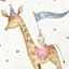 Glass Framed Giraffe Print Wall Art, 17x21