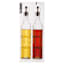 Set of 2 Panel Embossed Oil & Vinegar Bottle Set