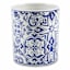 Blue & White Utensil Crock, 5.5"