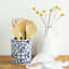 Blue & White Utensil Crock, 5.5"