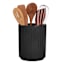 Round Black Striped Utensil Crock, 7.5"