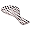 White & Black Polka Dots Spoon Rest, 10.75"