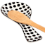 White & Black Polka Dots Spoon Rest, 10.75"