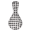 White & Black Polka Dots Spoon Rest, 10.75"