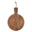 Round Dark Natural Wood Cutting Board, 13"