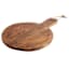 Round Dark Natural Wood Cutting Board, 13"