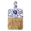 Blue Floral Print Square Bottom Cut Board, 18"