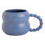 Matte Cyan Blue Bubble Mug, 15oz