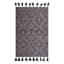 Dark Grey High-Low Diamond Accent Rug, 2x4