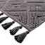 Dark Grey High-Low Diamond Accent Rug, 2x4