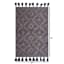 Dark Grey High-Low Diamond Accent Rug, 2x4