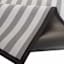 Black & White Textilene Striped Outdoor Area Rug, 5x7