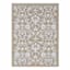Beige Flower Plastic Outdoor Area Rug, 6x9