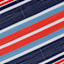 Dark Blue Striped Plastic Outdoor Rug, 5x7
