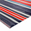 Dark Blue Striped Plastic Outdoor Rug, 6x9