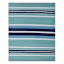 Light Blue Striped Plastic Outdoor Rug, 5x7