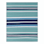 Light Blue Striped Plastic Outdoor Rug, 5x7