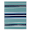 Light Blue Striped Plastic Outdoor Area Rug, 6x9