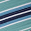 Light Blue Striped Plastic Outdoor Area Rug, 6x9
