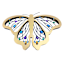 SCADpro Gold Jewel Moth Wall Art, 16x11