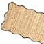 (B891) Juniper Jute with Scalloped Black Trim Area Runner, 2x7