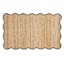 (B891) Juniper Scalloped Area Rug with Black Trim, 3x5