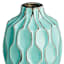 Honeybloom Katherine Teal Ceramic Short Neck Vase, 8"