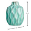 Honeybloom Katherine Teal Ceramic Short Neck Vase, 8"