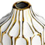 Honeybloom White & Gold Katherine Ceramic Vase, 5.5"