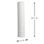 Addison White Ceramic Vase, 31"