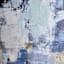 Blue & Gold Abstract Framed Wall Art, 45x60