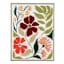 Framed Floral Embroidered Canvas Wall Art, 19x25