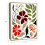 Framed Floral Embroidered Canvas Wall Art, 19x25