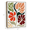 Framed Floral Embroidered Canvas Wall Art, 19x25