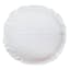 Providence White Round Throw Pillow with Flange, 16"