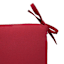 Brick Red Canvas Outdoor Square Seat Cushion
