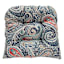 Denim Multicolor Paisley Outdoor Wicker Seat Cushion